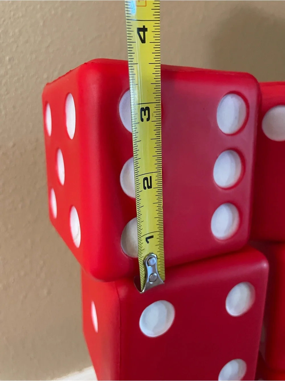 Go To Sports Huge Dice set of 6 Dice Red and White!